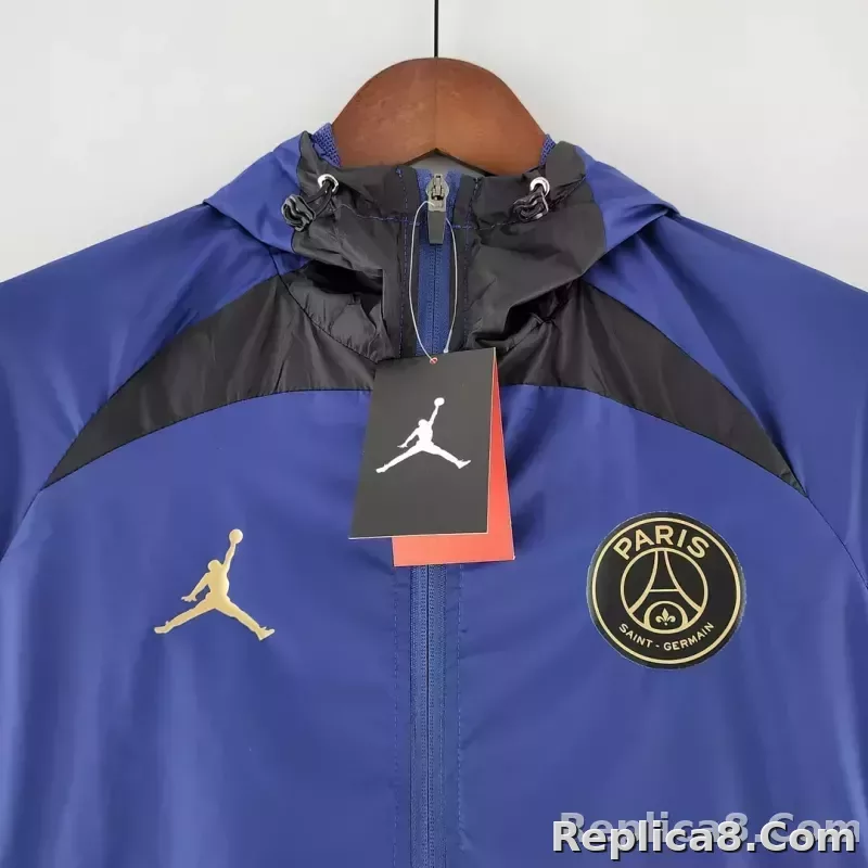 2022 PSG Windbreaker Commemorative Edition Blue And Black - detail