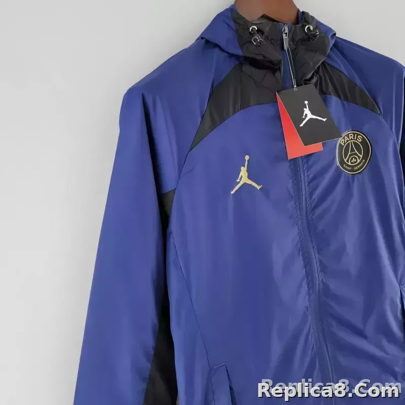 2022 PSG Windbreaker Commemorative Edition Blue And Black - detail