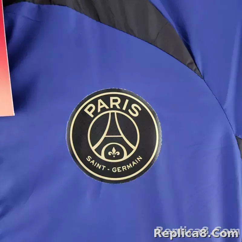 2022 PSG Windbreaker Commemorative Edition Blue And Black - detail