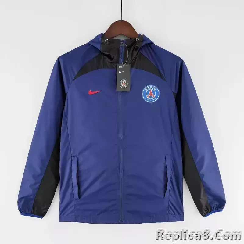 2022 PSG Windbreaker Blue and Black