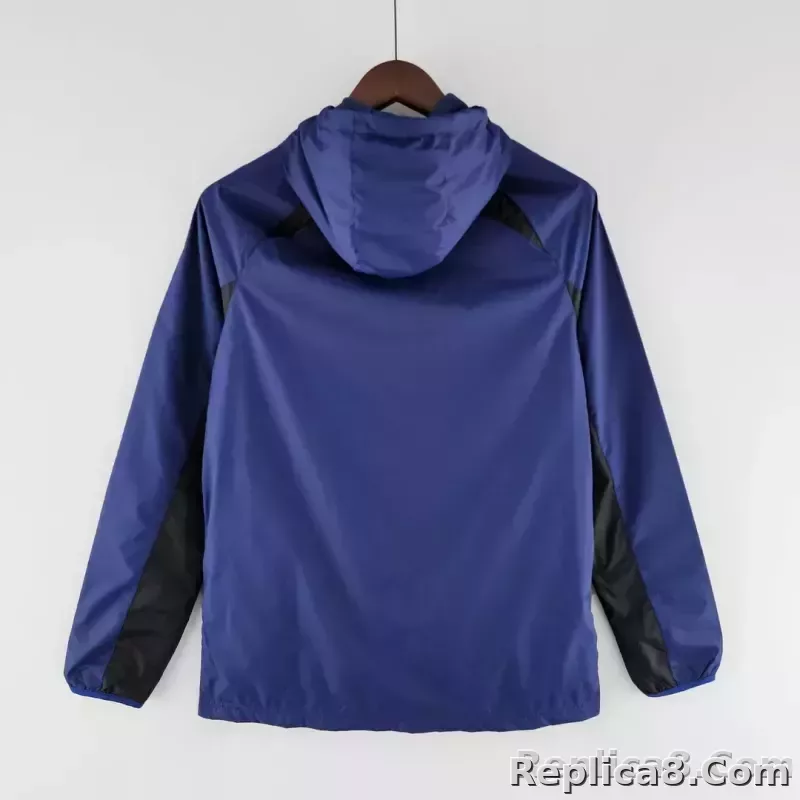 2022 PSG Windbreaker Blue and Black - detail