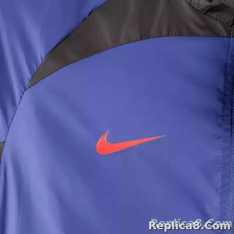 2022 PSG Windbreaker Blue and Black - detail