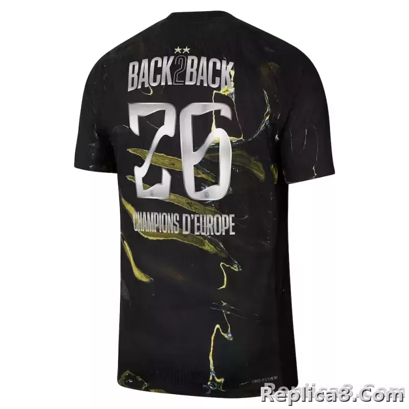 25-26 PSG Night Stadium BACK2BACK 2 Star 26 Soccer Jersey