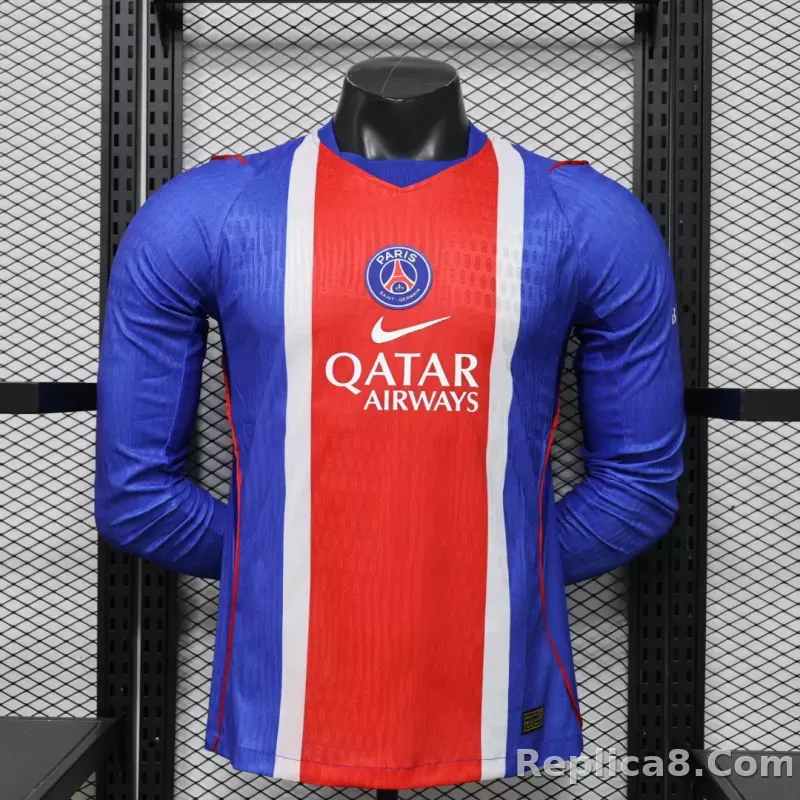 26-27 PSG Home Soccer Jersey Player Version Long Sleeve