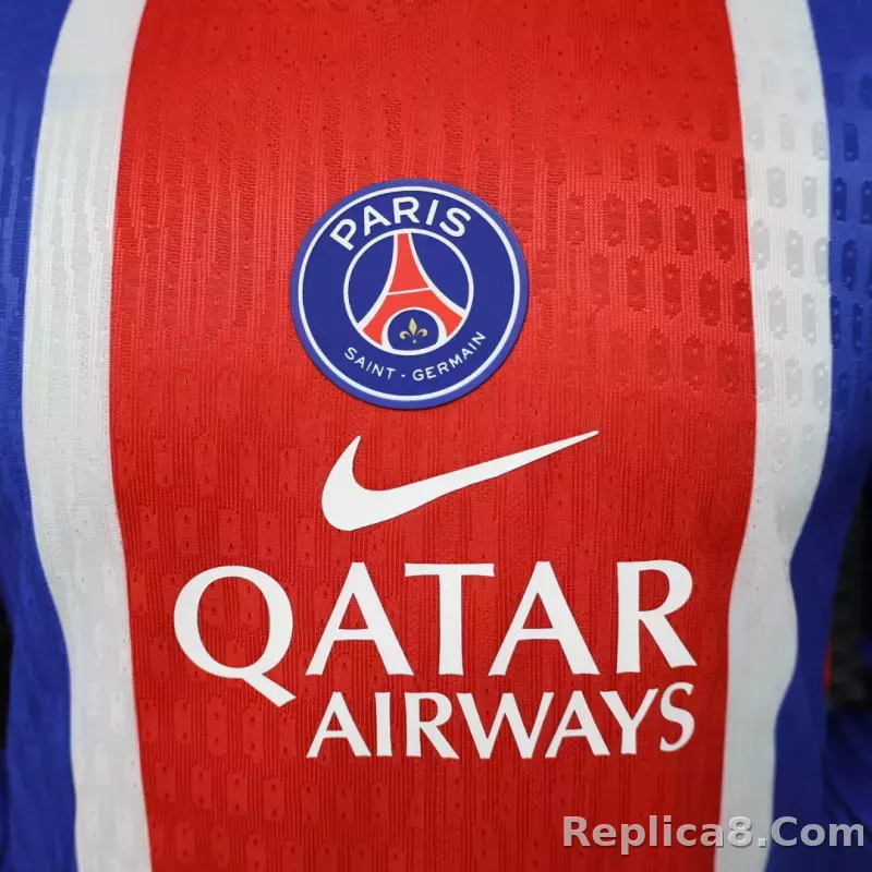 26-27 PSG Home Soccer Jersey Player Version Long Sleeve - detail