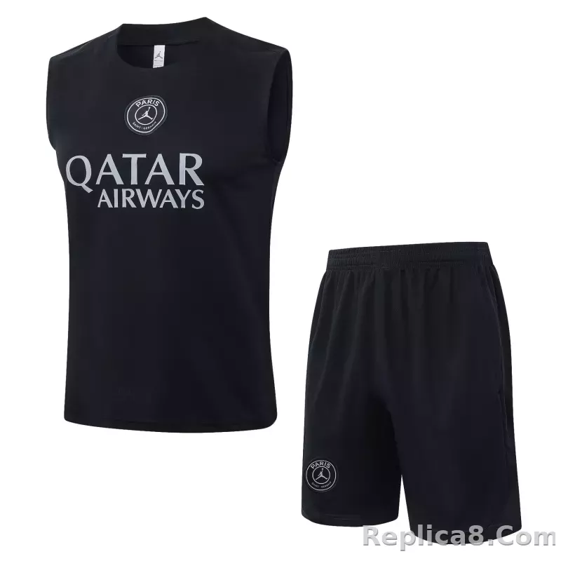 25-26 PSG Training Sleeveless Soccer Kit Jersey+Shorts
