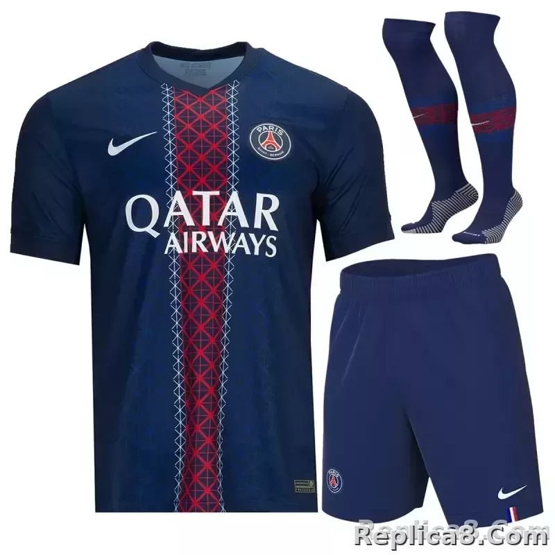 25-26 PSG Home Soccer Full Kit Jersey+Shorts+Socks
