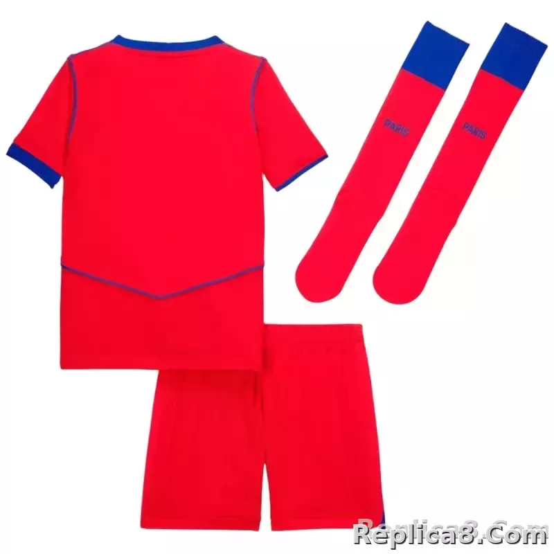 25-26 PSG Third Away Soccer Kids Full Kit Jersey+Shorts+Socks - detail