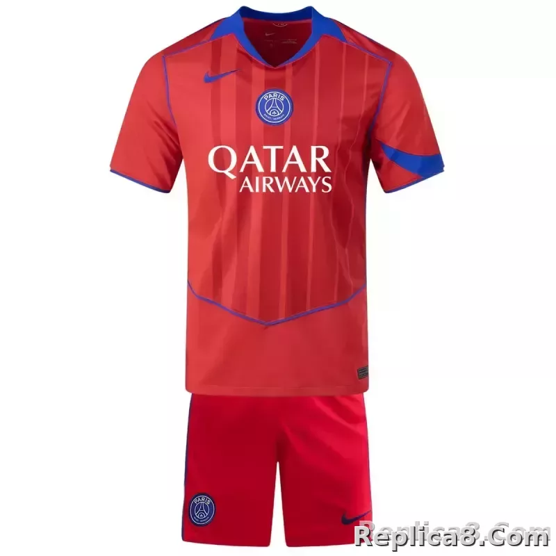 25-26 PSG Third Away Soccer Kids Kit Jersey+Shorts