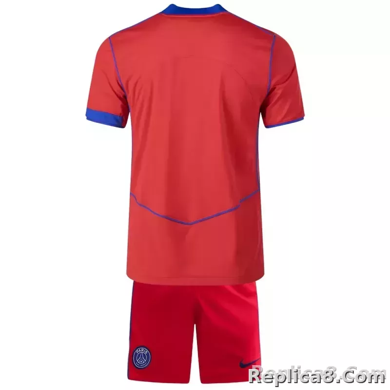 25-26 PSG Third Away Soccer Kids Kit Jersey+Shorts - detail