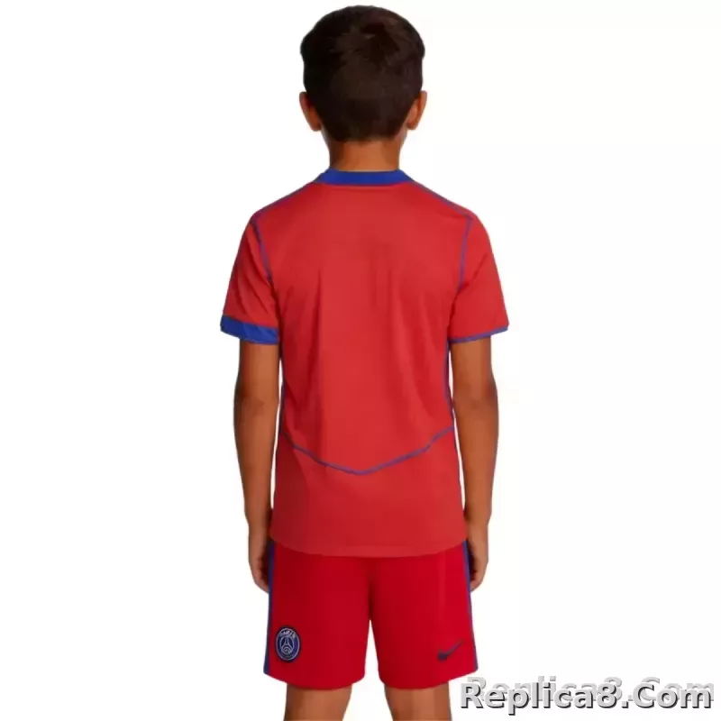 25-26 PSG Third Away Soccer Kids Kit Jersey+Shorts - detail