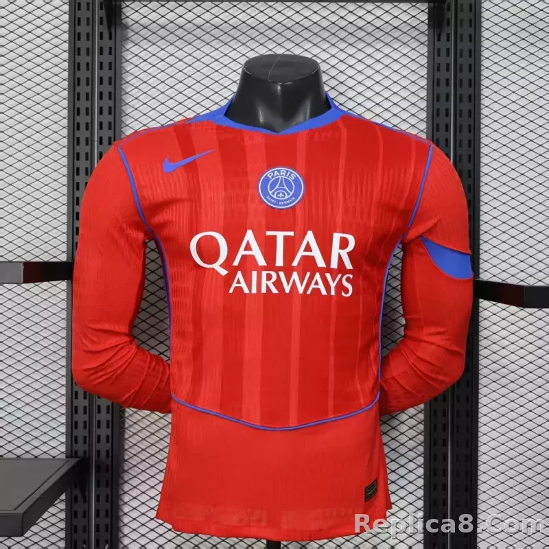 25-26 Paris Saint-Germain Third Away Soccer Jersey Player Version Long Sleeve