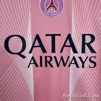 25-26 Paris Saint-Germain Pink Soccer Jersey Special - detail