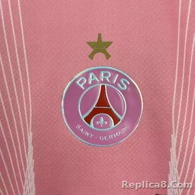 25-26 Paris Saint-Germain Pink Soccer Jersey Special - detail