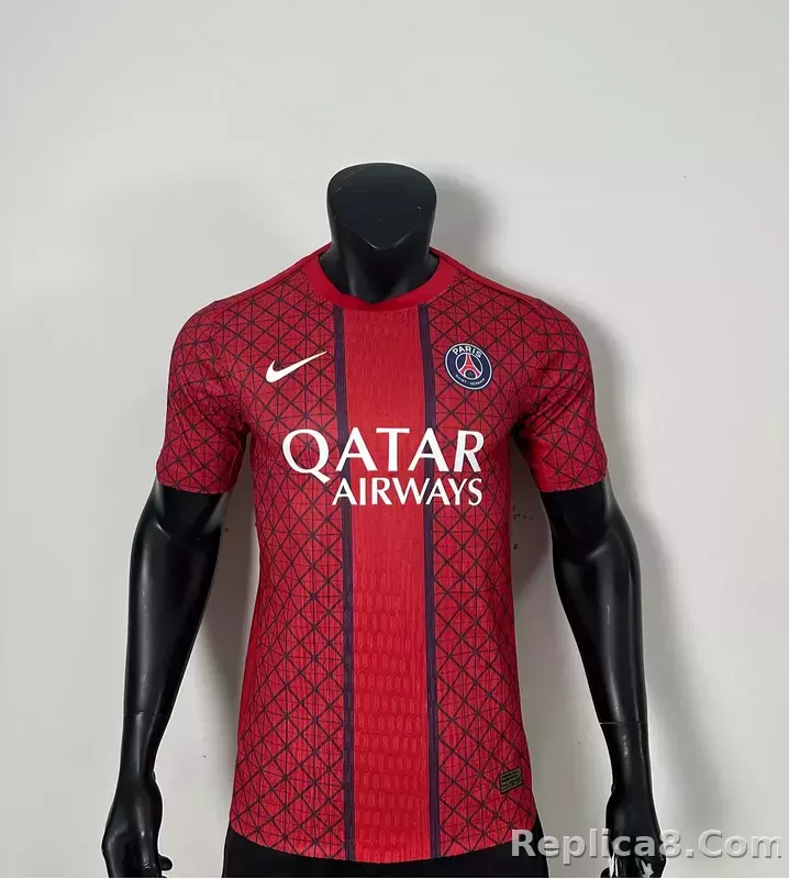 25-26 Paris Saint-Germain Red Training Soccer Jersey Player Version