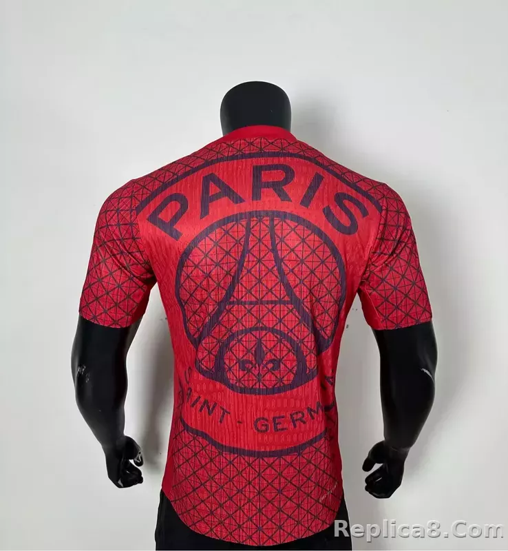 25-26 Paris Saint-Germain Red Training Soccer Jersey Player Version - detail