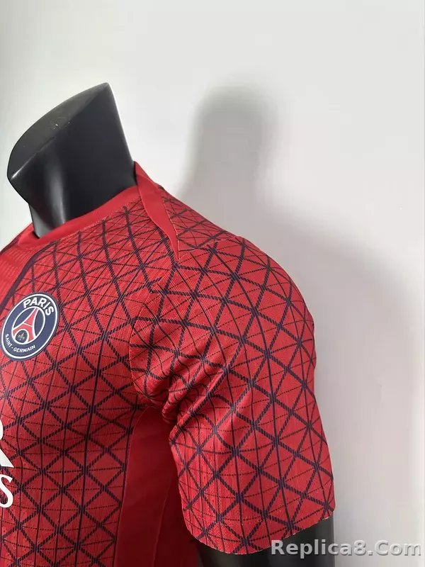 25-26 Paris Saint-Germain Red Training Soccer Jersey Player Version - detail