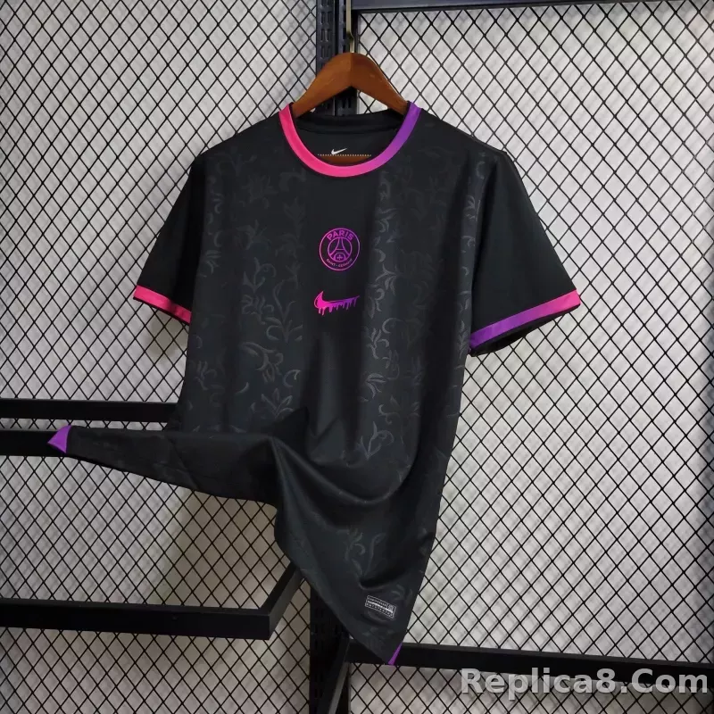 24-25 PSG Black Special Edition Kit Football Jersey - detail