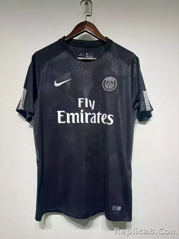 17-18 Paris Saint-Germain Third Away Fan Version Black Jersey