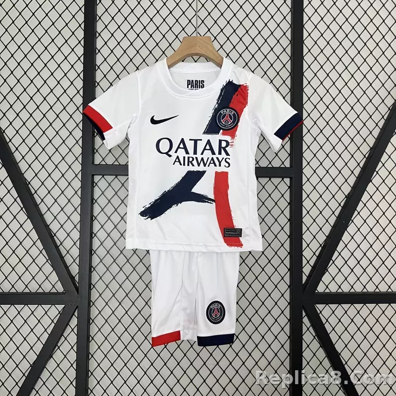 24-25 Paris Saint-Germain Away Soccer Kids Kit Jersey+Shorts