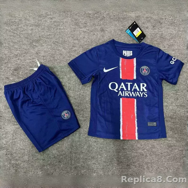 24-25 Paris Saint-Germain Home Soccer Kids Kit Jersey+Shorts - detail