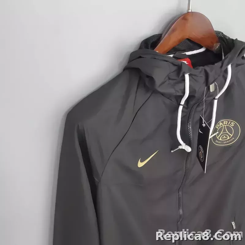 2021/2022 Psg Paris Saint-Germain Windbreaker Black - detail