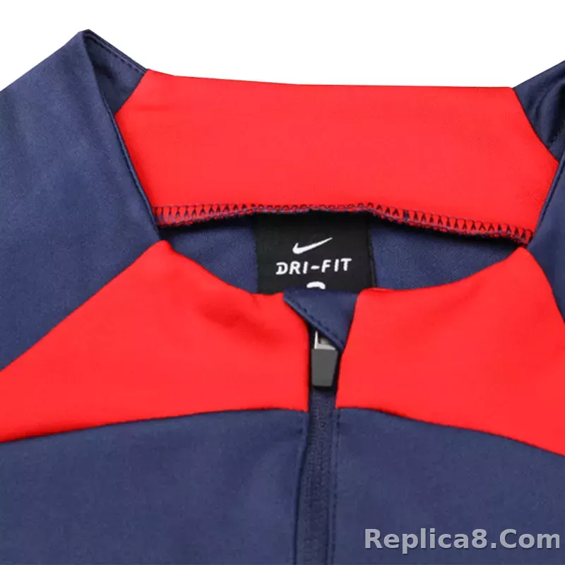 Kids PSG Zipper Sweatshirt Kit(Top+Pants) Navy 2023/24 - detail