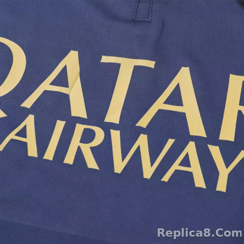 Kids PSG Zipper Sweatshirt Kit(Top+Pants) Navy 2023/24 - detail