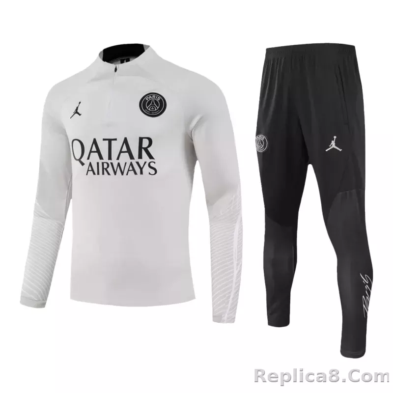 Kids PSG Zipper Sweatshirt Kit(Top+Pants) 2023/24