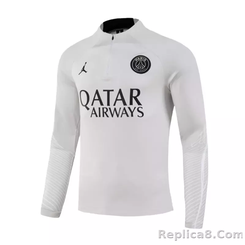 Kids PSG Zipper Sweatshirt Kit(Top+Pants) 2023/24 - detail