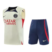 PSG Sleeveless Training Kit (Top+Shorts) White 2023/24 - view 7