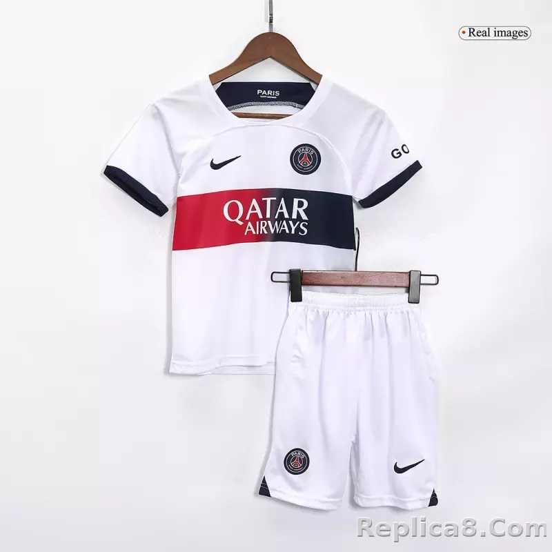 23-24 Paris Saint-Germain Away Kids Kit(Jersey+Shorts)
