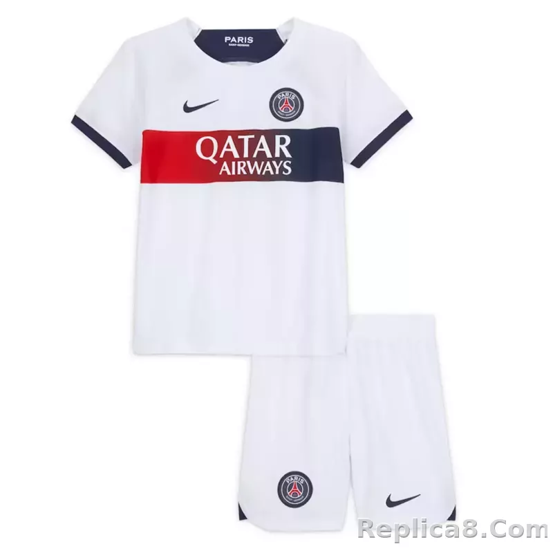 23-24 Paris Saint-Germain Away Kids Kit(Jersey+Shorts) - detail