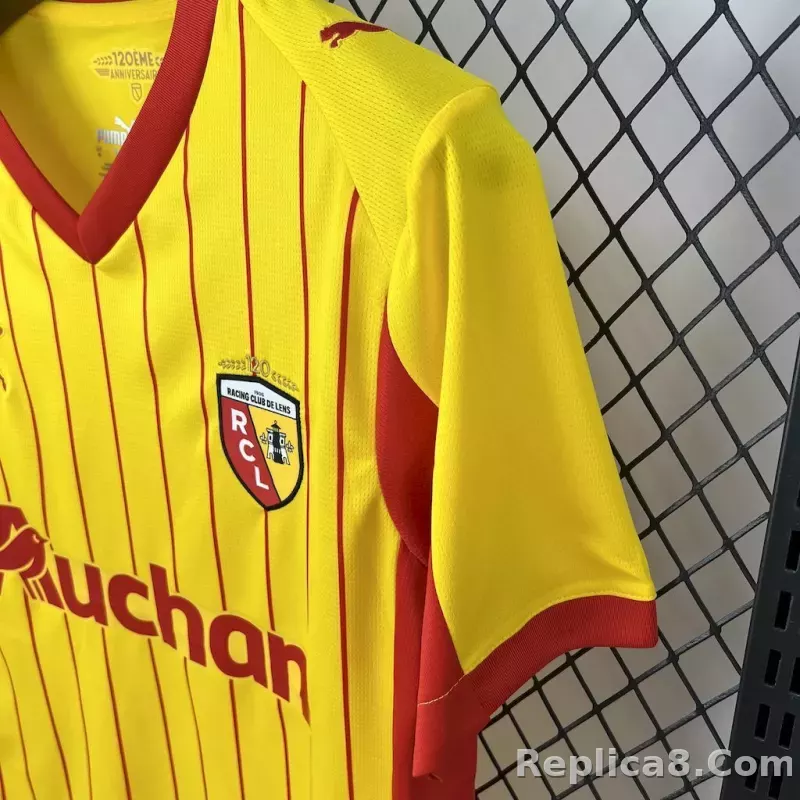 25-26  RC Lens Home Soccer Jersey - detail