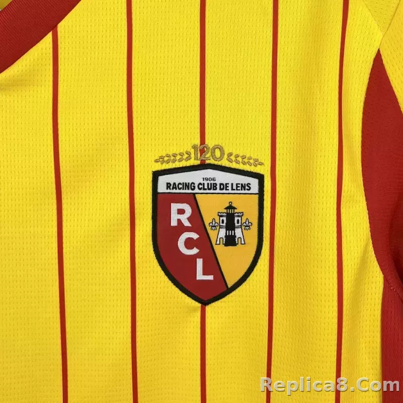 25-26  RC Lens Home Soccer Jersey - detail