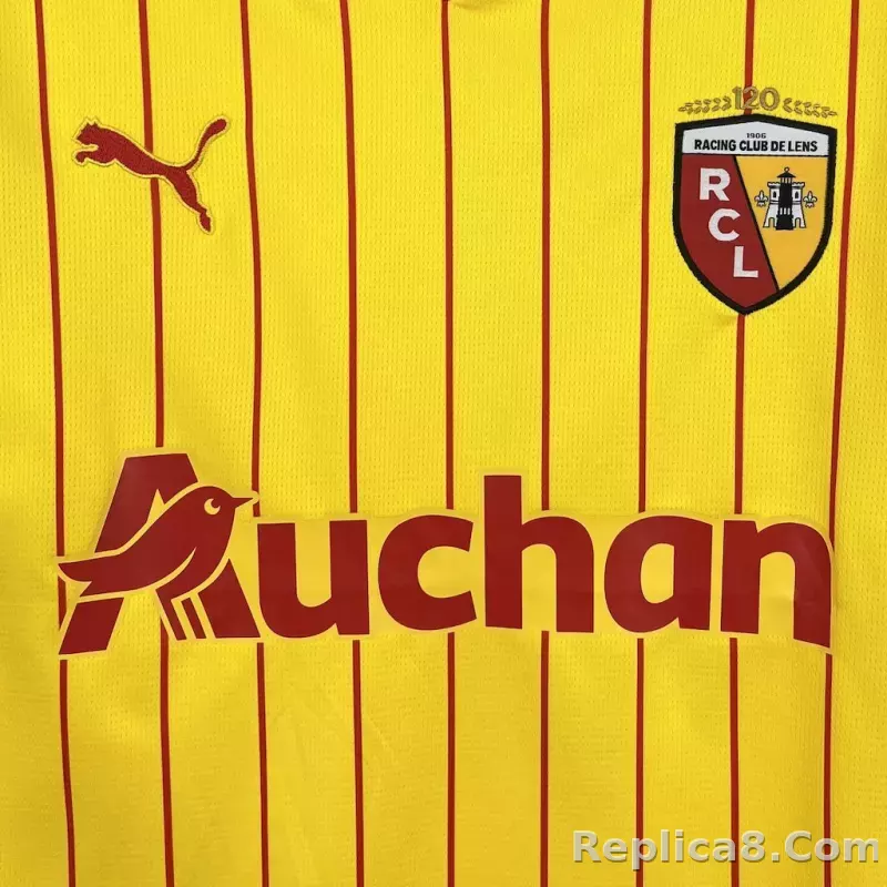 25-26  RC Lens Home Soccer Jersey - detail