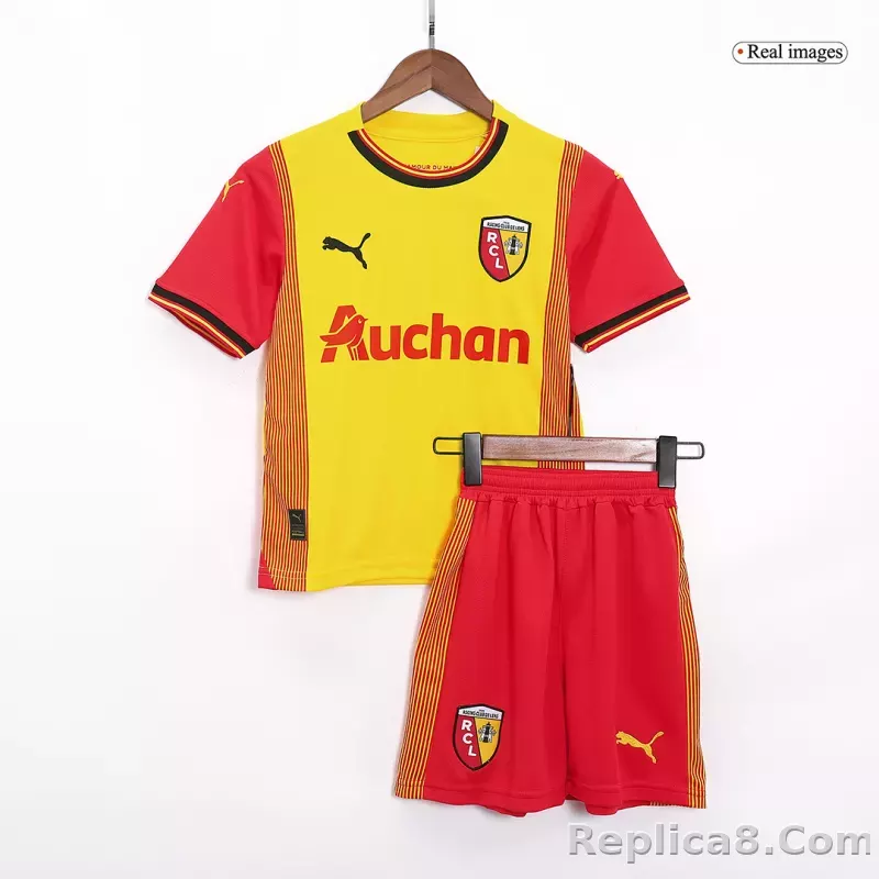 23-24  RC Lens Home Kids Kit Jersey+Shorts
