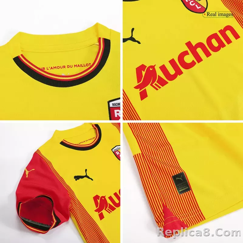 23-24  RC Lens Home Kids Kit Jersey+Shorts - detail