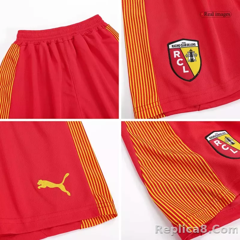 23-24  RC Lens Home Kids Kit Jersey+Shorts - detail