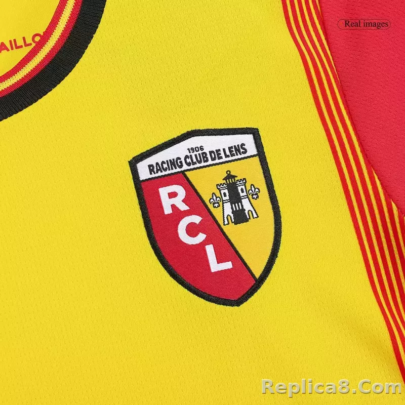 23-24  RC Lens Home Kids Kit Jersey+Shorts - detail