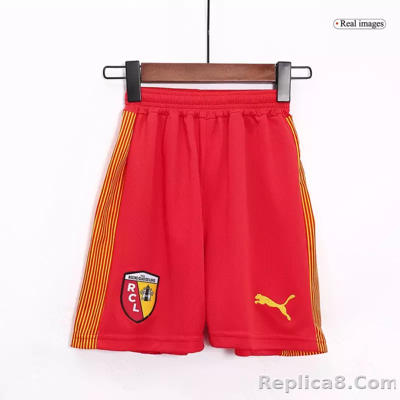 23-24  RC Lens Home Kids Kit Jersey+Shorts - detail