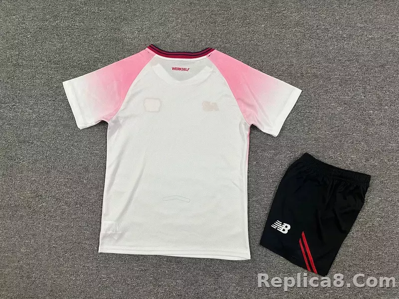25-26 Bayer 04 Leverkusen Away Soccer Kids Kit Jersey+Shorts - detail