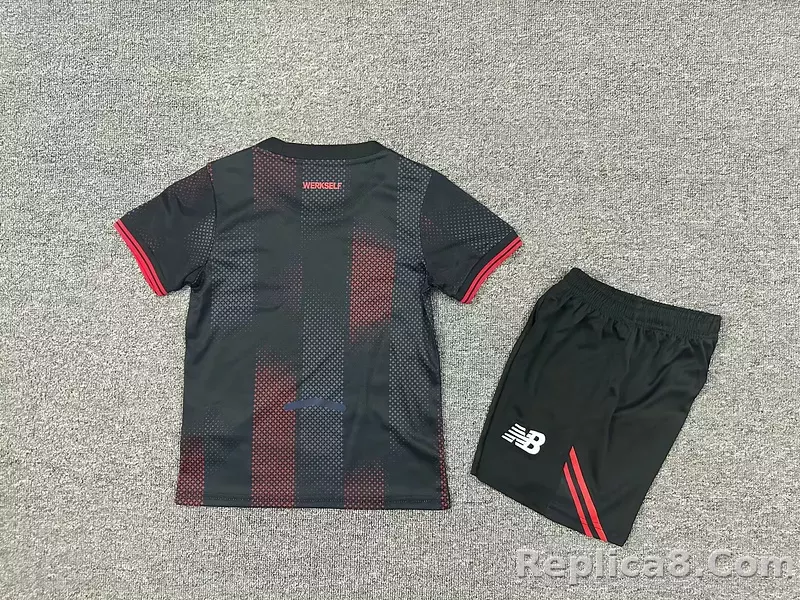 25-26 Bayer 04 Leverkusen Home Soccer Kids Kit Jersey+Shorts - detail