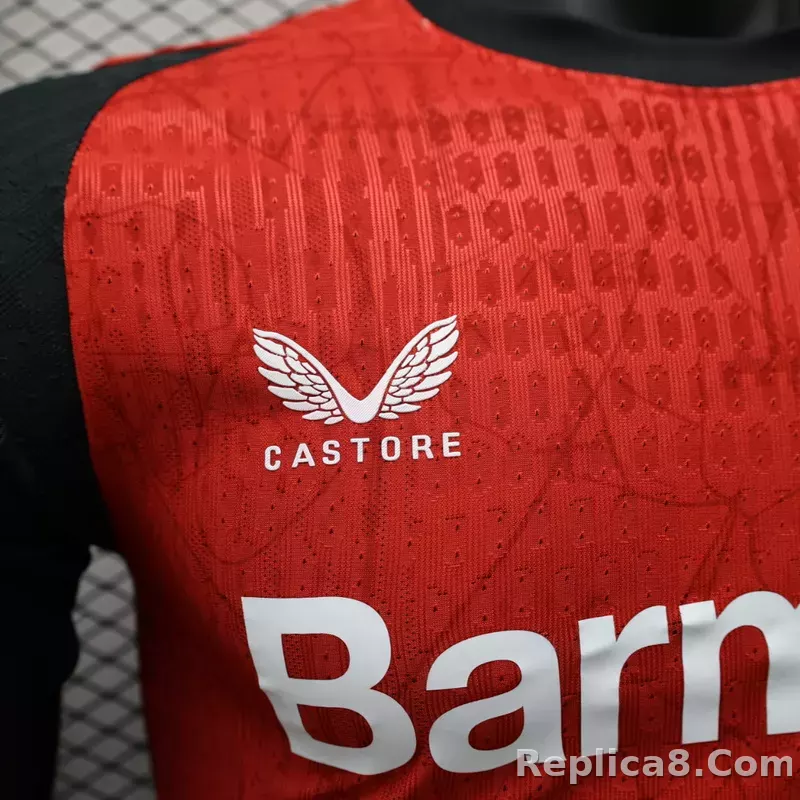 24-25 Bayer 04 Leverkusen Home Soccer Jersey Player Version - detail