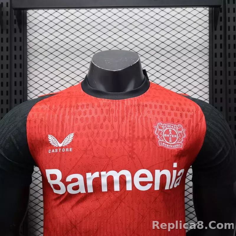 24-25 Bayer 04 Leverkusen Home Soccer Jersey Player Version - detail