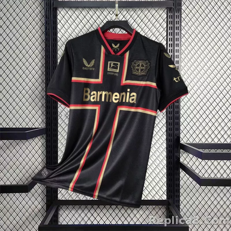 23-24 Bayer 04 Leverkusen Bundesliga Champions Kit Soccer Uniform