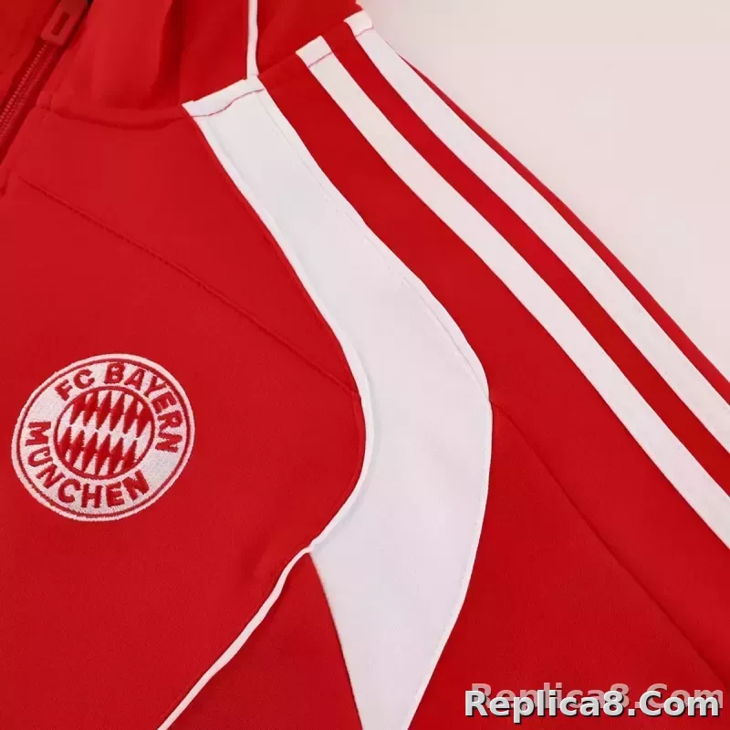25-26 Bayern Munich Anthem Jacket Kit Red - detail