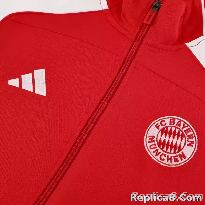 25-26 Bayern Munich Anthem Jacket Kit Red - detail