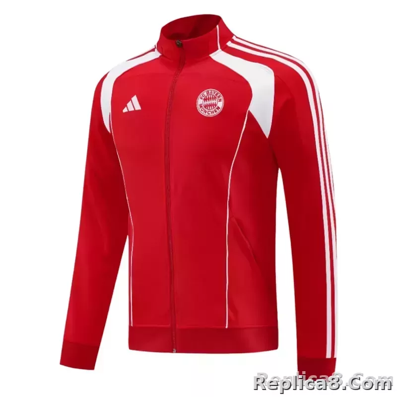 25-26 Bayern Munich Anthem Jacket Kit Red - detail