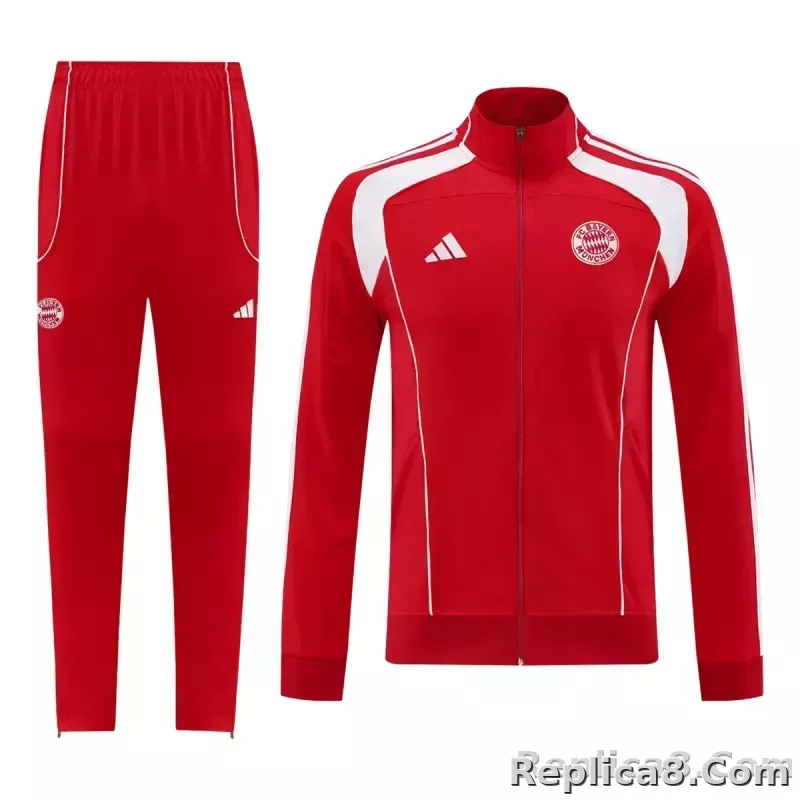 25-26 Bayern Munich Anthem Jacket Kit Red - detail